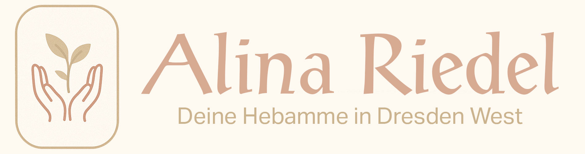 Logo für die Webseite Hebame Alina Riedel - deine Hebamme für Dresden West - Cotta Löbtau Briesnitz
